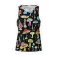 thumbnail image 4 of Easygdp Bright Mushrooms Men's Tank Top, Sleeveless Muscle T Shirts, Breathable, Quick-Dry, Loose for Gym, Running, Fitness - Large, 4 of 9