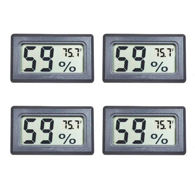 Medidores de temperatura y humedad Veanic Mini, paquete de 4