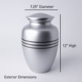 thumbnail image 3 of Perfect Memorials Classic Pewter Grecian Extra Large Cremation Urn, 3 of 5