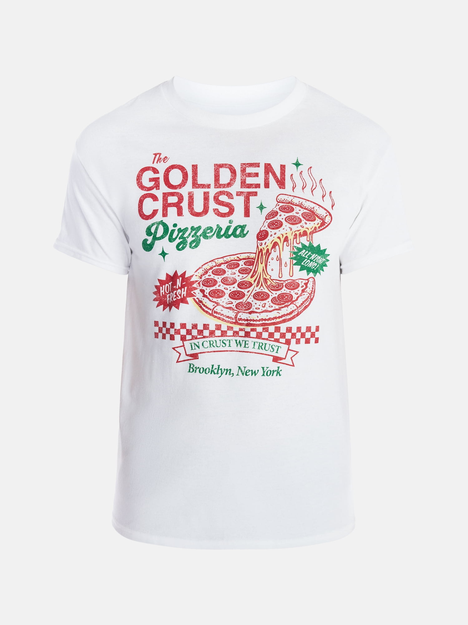 Humor Men's and Big Men's Golden Crust Pizzeria Graphic Tee, Size S-3XL