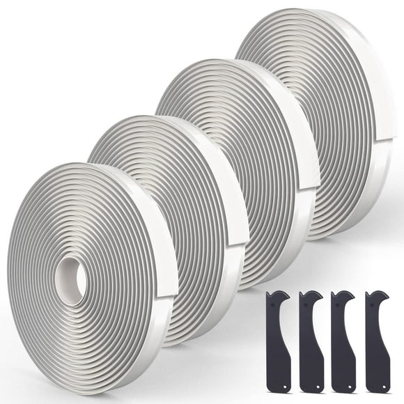 4 Pack White Butyl Sealant Tape, 1/8" x 3/4" x 30 ft, RV Window Sealant, Roof Caulk, EPDM Rubber Patching