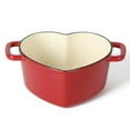 thumbnail image 4 of Martha Stewart Four Hollandais en Fonte Émaillée en Forme de Cœur 2-Quart - Rouge, 4 of 4