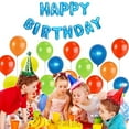 thumbnail image 4 of BIRLON 16 Inch Happy Birthday Balloons, Happy Birthday Banner, Blue with White Star, 4 of 5