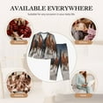 thumbnail image 7 of Pofeuu Running Horses Print Womens Pajamas Set Long Sleeve Sleepwear Button Down Nightwear Soft Pj Lounge Sets Button Down Pajamas Women-Large, 7 of 7