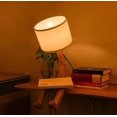 thumbnail image 2 of Lámpara de escritorio encantadora, lámparas de mesa únicas, lámpara de mesita de noche de madera, lámpara de persona divertida y divertida, robot de madera, lámparas lindas para dormitorios, 2 of 5