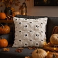 thumbnail image 3 of Halloween Ghost Pillow Covers 18x18 inch Set of 1 White Ghost Throw Pillow Cases Soft Plush Faux Fur Wool Decorative Cushion Case for Sofa Couch Bed Chair Living Room Home Decor, 3 of 5