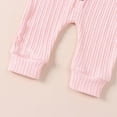 thumbnail image 6 of Baby Boys Bodysuits Long Sleeve Solid Color O Neck Unisex Romper One-Piece Romper, 6 of 6