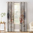 thumbnail image 2 of Hokiten Christmas Blackout Curtains | Light Blocking Print Window Curtains, Xmas Tree Santa Elk Rustic Watercolor Thermal Insulated Window Drapes for Living Room Kitchen Cafe (2 Panels, 104"W x 63"L), 2 of 7