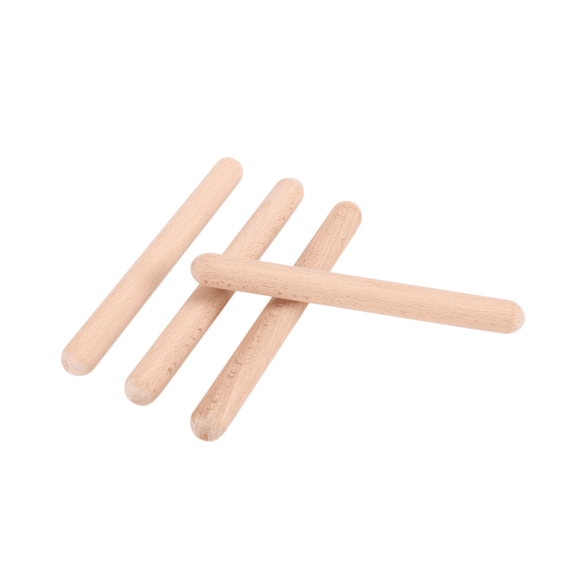 64 Pairs Classical Wood Claves Musical Percussion Instrument Natural Hardwood Rhythm Sticks Percussion Rhythm Sticks