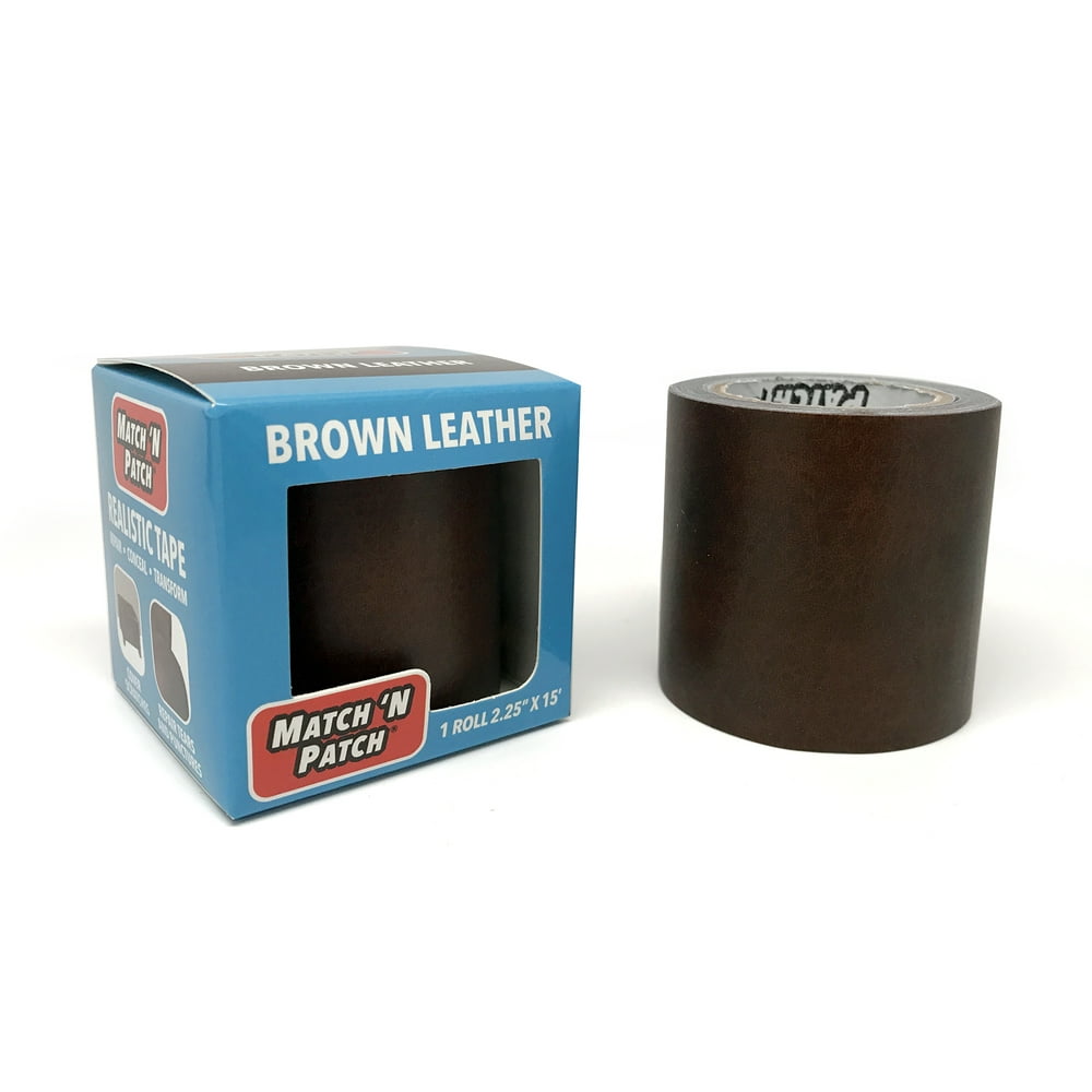 Match 'N Patch Realistic Brown Leather Repair Tape, 2.25 inch x 15 feet