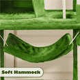 thumbnail image 2 of Yaheetech 62" H Multi Level Cat Tree Tower with Condos Foam-Padded Perches, Green, 2 of 9