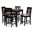 thumbnail image 1 of Baxton Studio Darcie Sand Upholstered Espresso Wood 5-piece Pub Set, 1 of 8