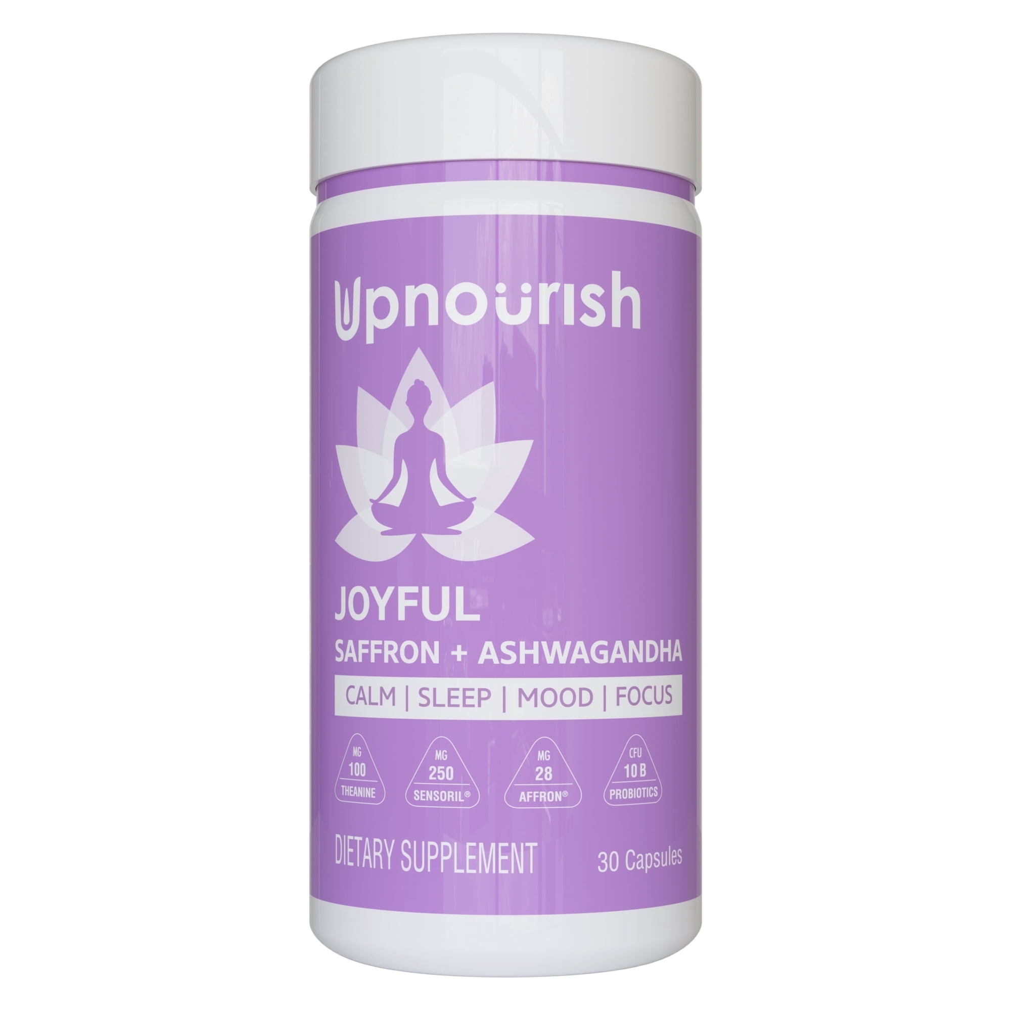 Organic Ashwagandha Saffron Supplements - Anti Anxiety, Stress Relief, Sleep Aid, Mood Enhancer, Calm Happy Pills Probiotics Theanine Rhodiola Support Serotonin, Dopamine, Cortisol, 30 Vegan Capsules