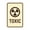 Brown, variant on Signs ByLITA Portrait Round Toxic Sign (Red) - Small