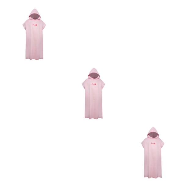 Greeniant Toalla De Microfibra Para Baño Unisex Absorbente Ligera Y De Felpa Y Absorbente Toallas De Baño Para El Cuerpo Surf Poncho Rosa Claro Type1 NO1