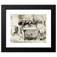 thumbnail image 2 of James Abbott McNeill Whistler 24x20 Black Modern Framed Museum Art Print Titled - The Dog on The Kennel (1858), 2 of 5