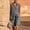 *Gray, variant on Women’s 2 Piece Set,Sleeveless Collared Shirt and Wide Leg Bermuda Shorts ,Summer Casual Outfit Coffee,Women's Plus M