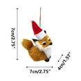 thumbnail image 4 of Little Fox Ornament, Stuffed Fox Plush, Realistic Mini Fox Puppet Decoration for Cars Living Rooms Bedrooms, Safe Plastic Artificial Wool Material, 6x6x7cm Small Size, Educational Collectible Gift, 4 of 4