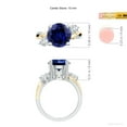 thumbnail image 5 of ANGARA Lab Grown 4.5 Ct Sapphire & Lab Diamond Ring for Women in 14K White & Yellow Gold (Size-10mm) | September Birthstone, Anniversary, Jewelry Gift for Women | Lab-Grown Blue Sapphire Ring, 5 of 8