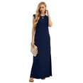 thumbnail image 3 of Vestido largo casual de verano GRECERELLE azul marino talla grande, 3 of 6