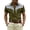 Army Green, variant on Mens Western Cowboy Printed Short Sleeve Button Up Shirt Casual Tee Alternative Blend Country Concert Rodeo Dress Up