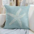 thumbnail image 2 of Throw Pillow Cover Green Star Vintage Starfish Pastel Blue Fish Decorative Pillow Case Hom, 2 of 5