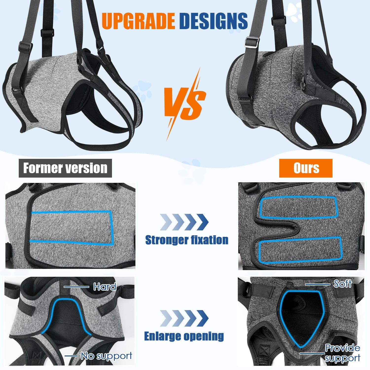 AUTOWT Dog Lift Harness - Hind Leg Support for Medium and Large Dogs, Adjustable Lift Aid for Elderly, Injured, or Arthritic Pets Recovering from Surgery or Mobility Issues
