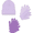 LAVENDER SUNRISE, variant on Ribbed Beanie and Gloves Set, 2-Pack, One Size
