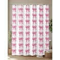 thumbnail image 4 of Pink Bow Ribbon Shower Curtain Set, Waterproof Shower Curtains for Bathroom, Bowknot Bow Tie Aesthetics Minimalist Washable Fabric Cloth Bath Curtain for Bathtub Decoration with Hooks 72x78 Inches, 4 of 6
