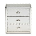 thumbnail image 5 of Baxton Studio Armel French Industrial Silver Metal 3-Drawer End Table, 5 of 9