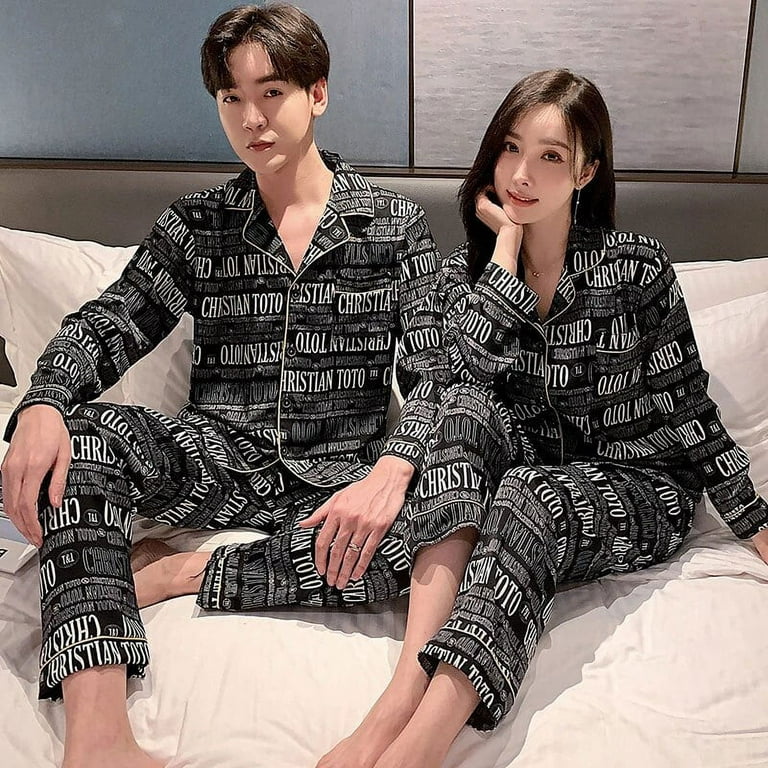 QWZNDZGR Pajamas For Men Home Clothes Suit Silk Satin Sleepwear Longsleeve  Pajama Sets Winter Sleep Tops Pants Large size Male Loungewear 