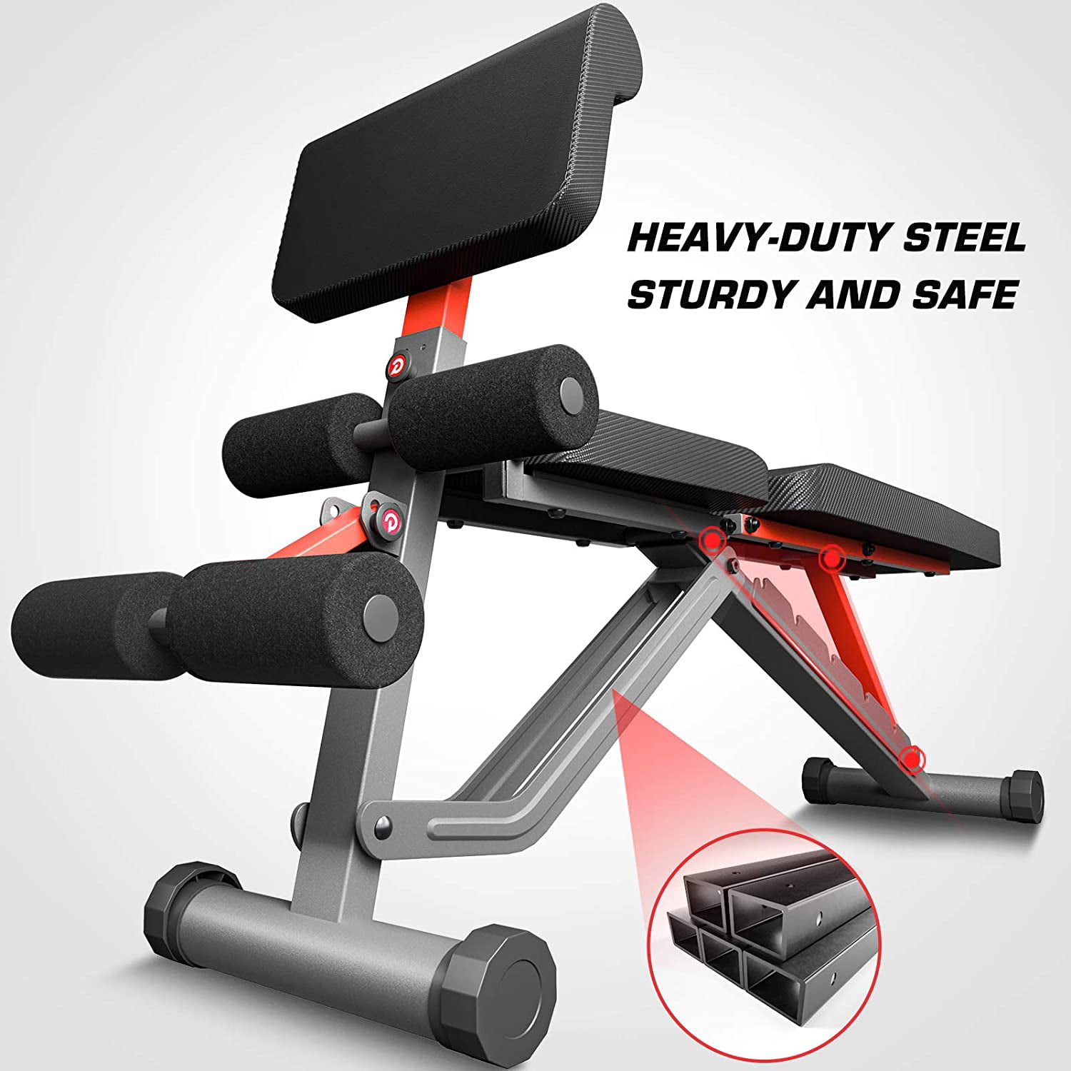 Strength Training Bench Press in Home Gym Decline Incline Adjustable Utility Weight Bench with Fast Folding pelpo Weight Bench for Full Body Workout