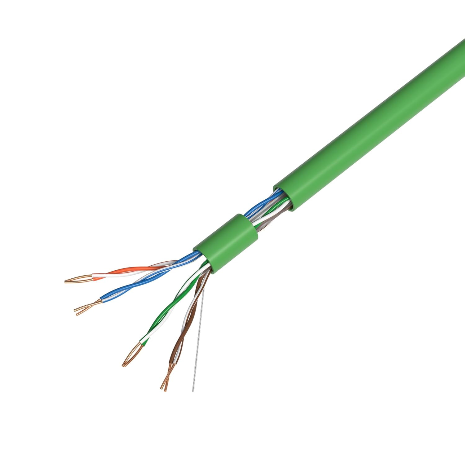 Cables Direct Online 1000 ft Plenum Cat5e Green 24 AWG Solid CCA Ethernet Cable Bulk Pull Box – CMP UTP Network LAN Wire 350 MHz Gigabit PoE