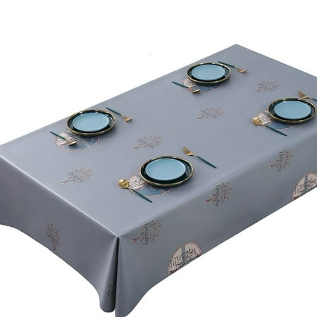 

Rectangular Tablecloth Nordic Waterproof PVC Elegant Print Tablecloth Wipeable Oilproof Table Cover For Dining Room Living Room Restaurant Party Picnic Banquet-G-140cm circle