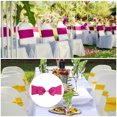 thumbnail image 5 of Uxcell Chair Sash Bow Spandex Stretch Chair Cover Bands Sashes with Bow Knot Rose Red 10, 5 of 6