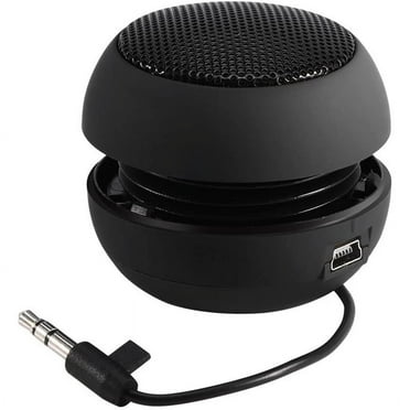 Mini Portable Travel Loud Speaker with 3.5mm Audio Cable Low Voltage Built-in Battery Retractable for