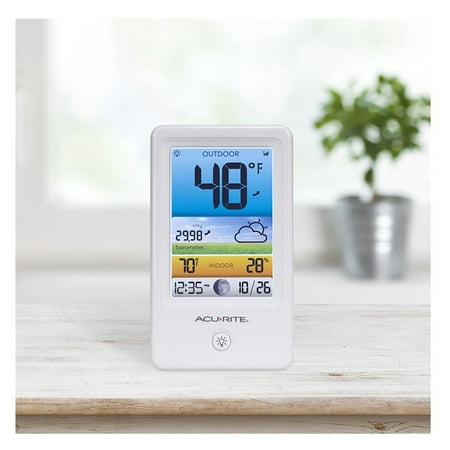 AcuRite 00512 Wireless Indoor Outdoor Weather Forecaster Digital Thermometer with Color Display