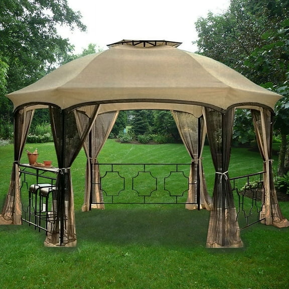 Garden Winds Replacement Canopy Top for the Dawson Gazebo - Riplock 350