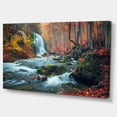 thumbnail image 2 of Designart 'Autumn Mountain Waterfall Long View ' Landscape Photography Canvas Print, 2 of 3
