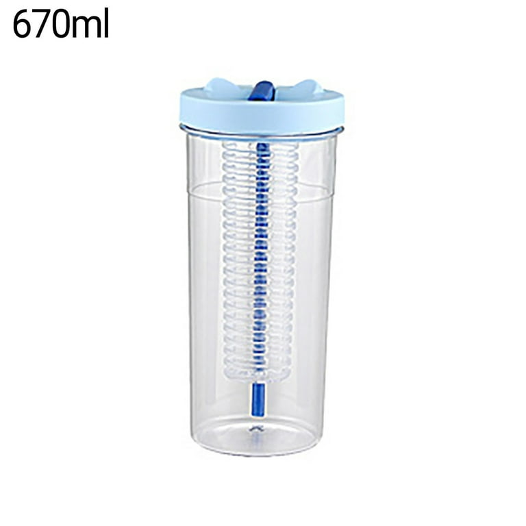 Water Bottle With Lid and Straw, Built-in Filter, Fruit Tea Glass, 680ml  and 800ml 