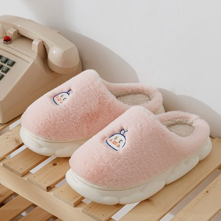 

Gubotare winter slippers for Men Cute Slippers for Men Keep Warm Couples Slides Home Slippers Soft Scuff Slip on Anti-Skid Sole Slip-on Slipper for Indoor Outdoor Pink 6