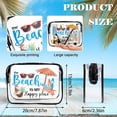 thumbnail image 2 of Cosmetic Cases SEAOYOZO 6 bolsas de maquillaje de playa transparentes de 20 x 15 cm, 2 of 7