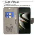 thumbnail image 4 of Wallet Case for Samsung Galaxy S22 Plus/S22+ 5G 2022,Allytech Embossed Butterfly PU Leather Scratch Free Credit Card Slots Holder Magnetic Snap Case with Hand Strap for Galaxy S22 Plus/S22+ 6.6", Gray, 4 of 5