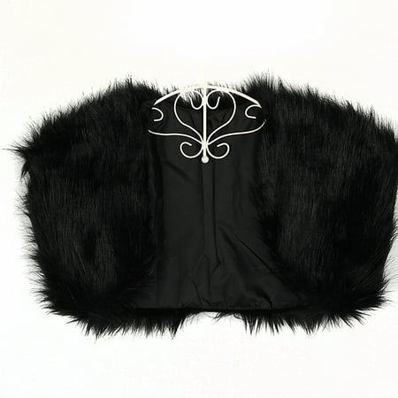- EFINNY Women's Wedding Bridal Faux Fur Party Shawl Coat