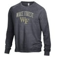 thumbnail image 2 of Men's Heathered Black Wake Forest Demon Deacons The Champ Tri-Blend Pullover Sweatshirt, 2 of 3