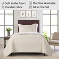 thumbnail image 4 of Mainstays All in One Lightweight Quilt Set and Sheet Set -5 Piece, Twin/Twin-XL, Beige, 4 of 17