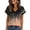 Khaki#1, variant on Women's Casual Loose Fit V-Neck Short Sleeve Top with Non-Aligned Gradient Print Plus Size S-2XL T-Shirt Blouse Summer Fashion Trendy Oversized Shirt in Soft Breathable Fabric