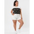 thumbnail image 3 of Camisede verano con estampado floral de manDolman de talgrande pamujer Negro XXL, 3 of 6