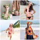 thumbnail image 3 of GOOHOCHY 1 set hawaii leis kit de halaje hawaii diadema de flores de la flor de hawaii pulsera hawaii festives suministros, 3 of 6