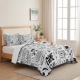 thumbnail image 5 of Twin Quilt Set 68''x86'', Video Game Lightweight Summer Bedspread Coverlet Set with 2 Pillow Shams, Black White Game Controller Monochrome Breathable All Season Quilt Bedding for Dorm/Bedroom, 5 of 9